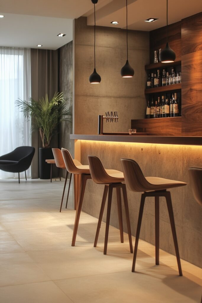 Minimalist Apartment Bar Dining Area