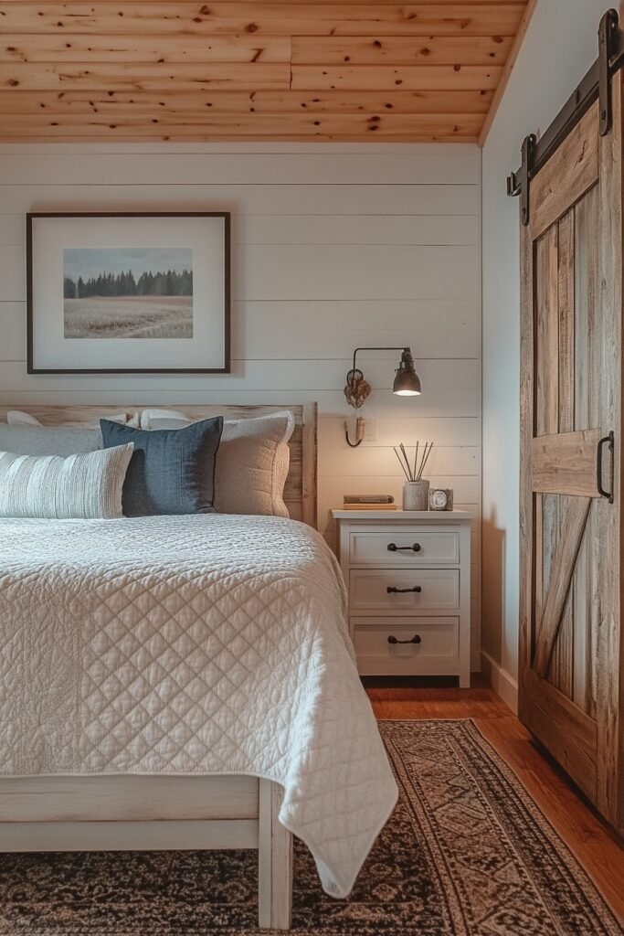 Modern Farmhouse Cabin Bedroom