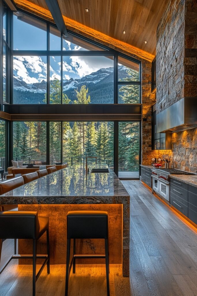 Mountain Retreat Modern Kitchen