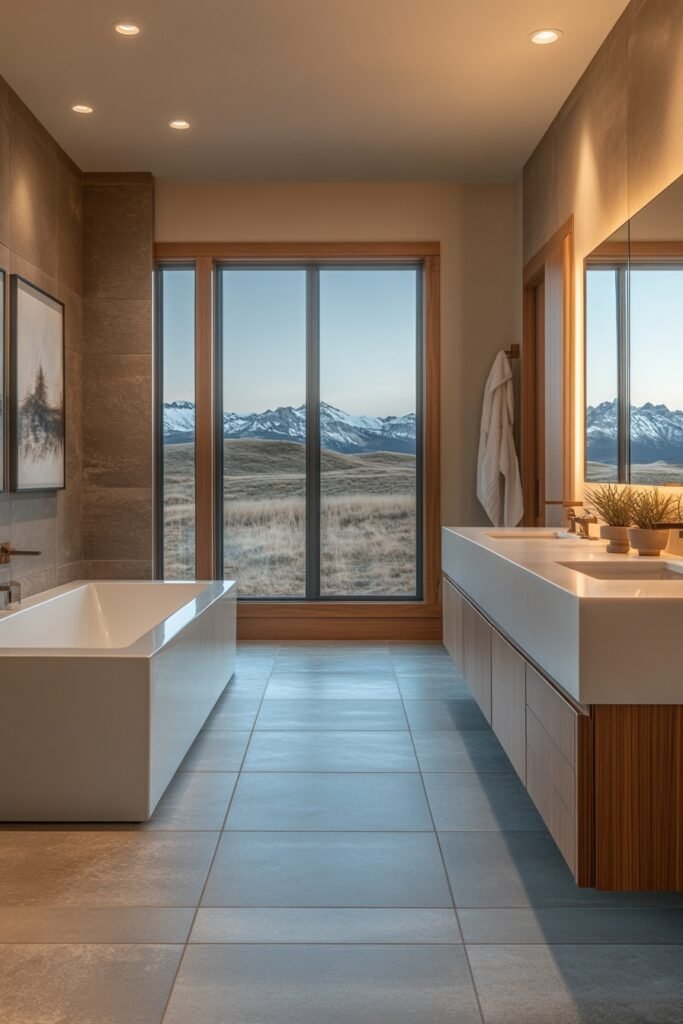 Mountain Spa View Bathroom