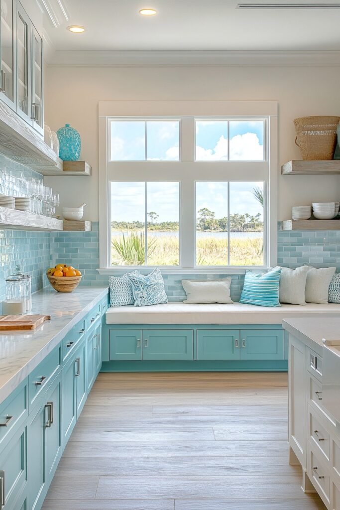 Ocean Mist Coastal Boho Kitchen