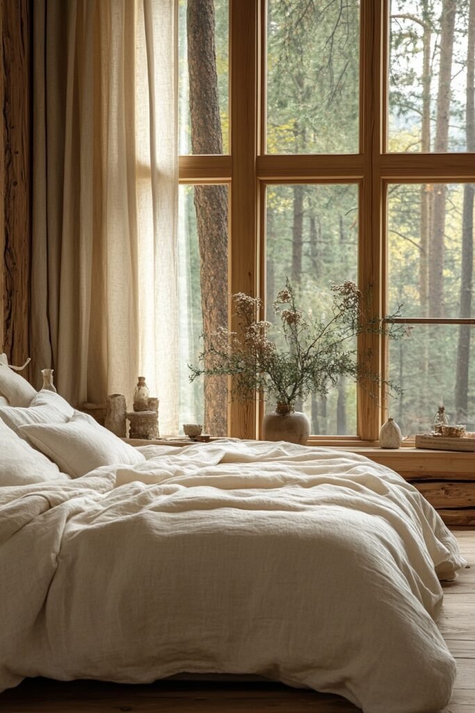 Organic Minimalist Cabin Bedroom