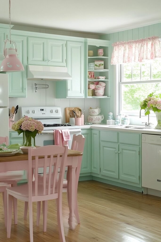 Preppy Pastel Cabinets