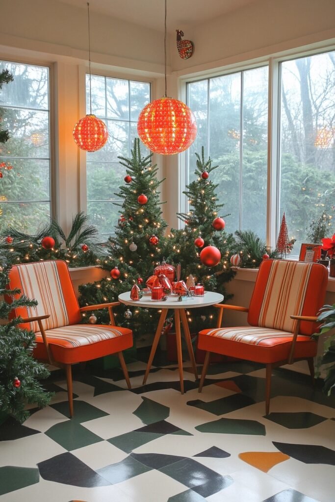 Retro Holiday Sunroom