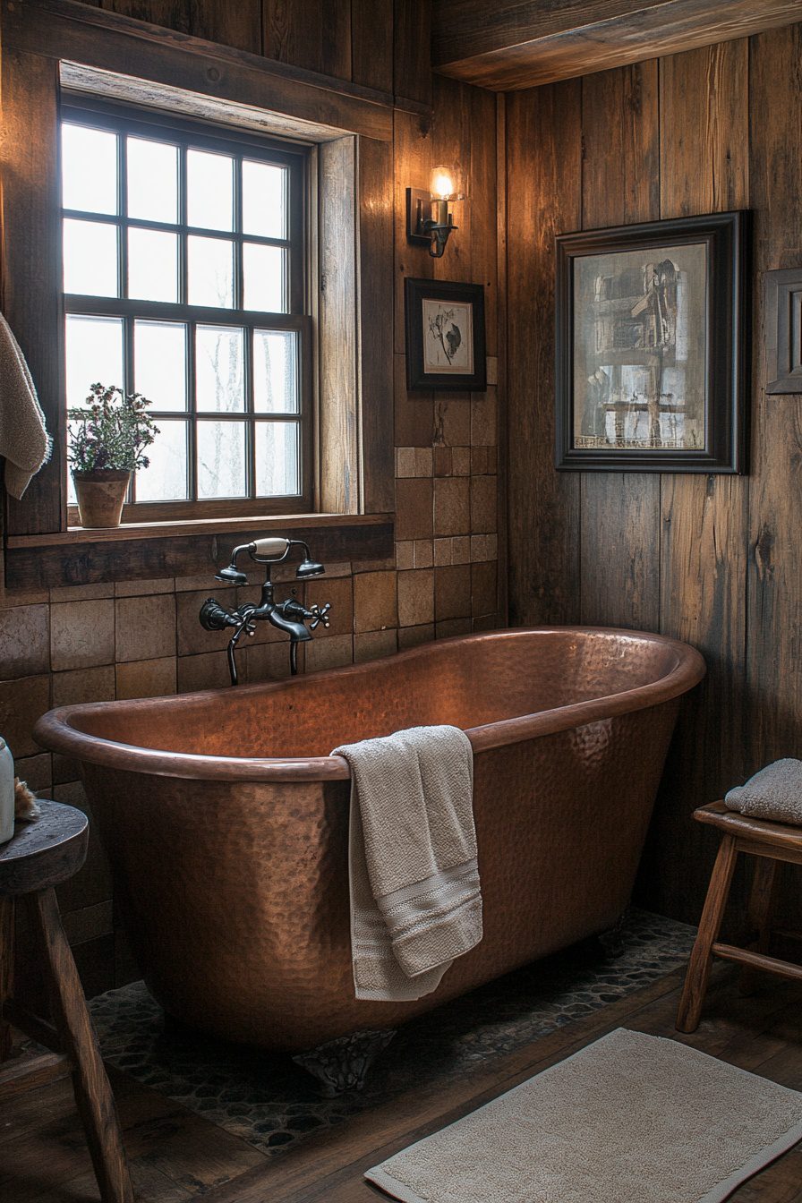 29 Small Log Cabin Interior Bathroom Ideas For A Relaxing And Efficient ...