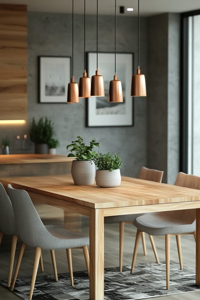 Scandinavian-Inspired Apartment Dining Section