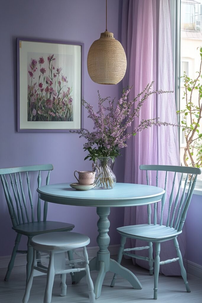 Soft Pastel Apartment Dining Nook