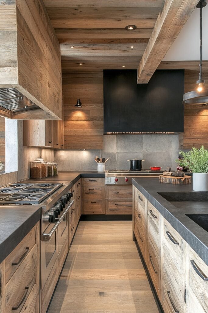 Streamlined Rustic Appeal Kitchen