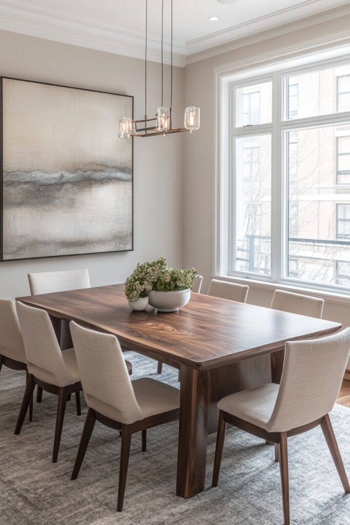 Transitional Apartment Dining Room