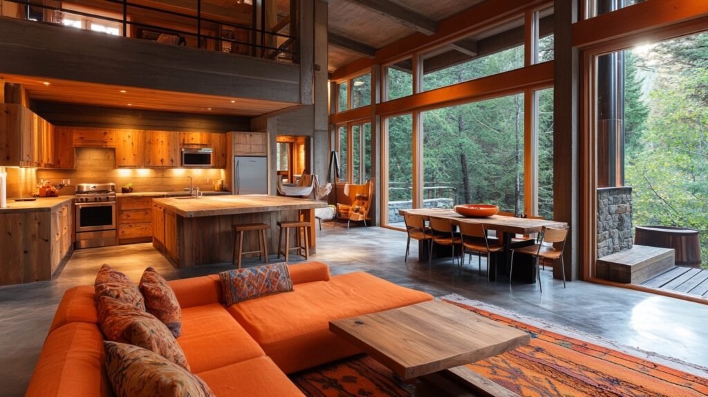 small cabin interior modern