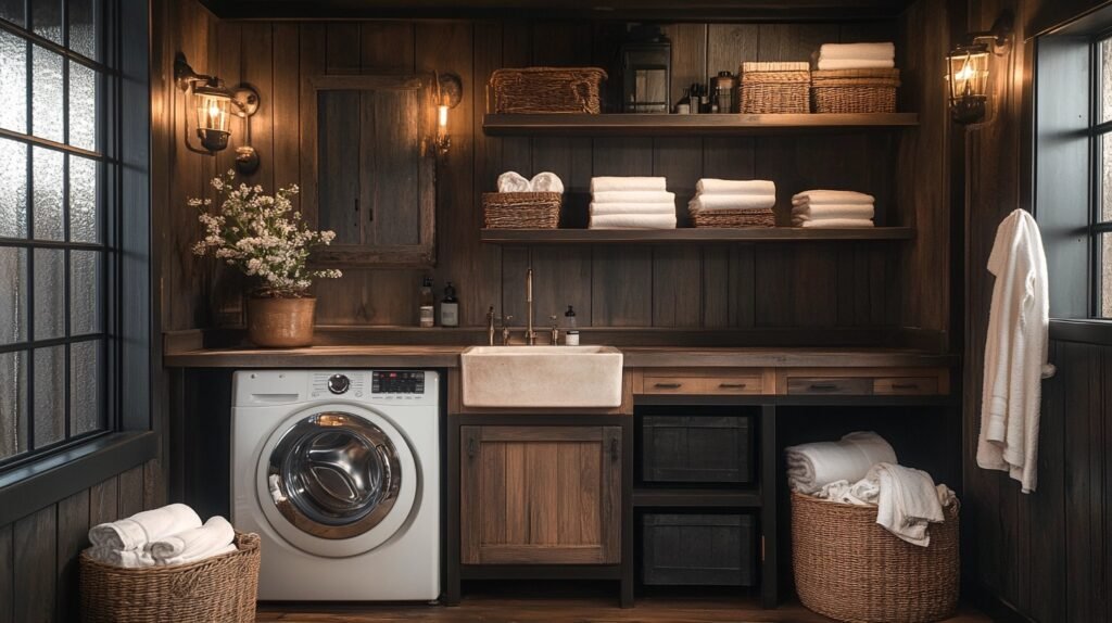 western gothic laundry room