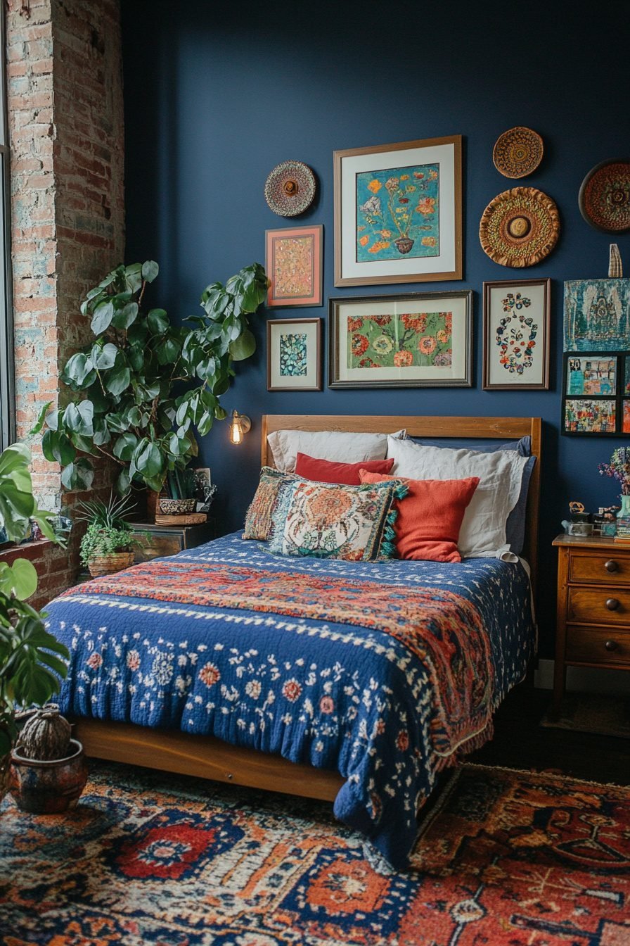 29 Navy Blue Boho Bedroom Ideas For Creating A Peaceful And Inviting ...