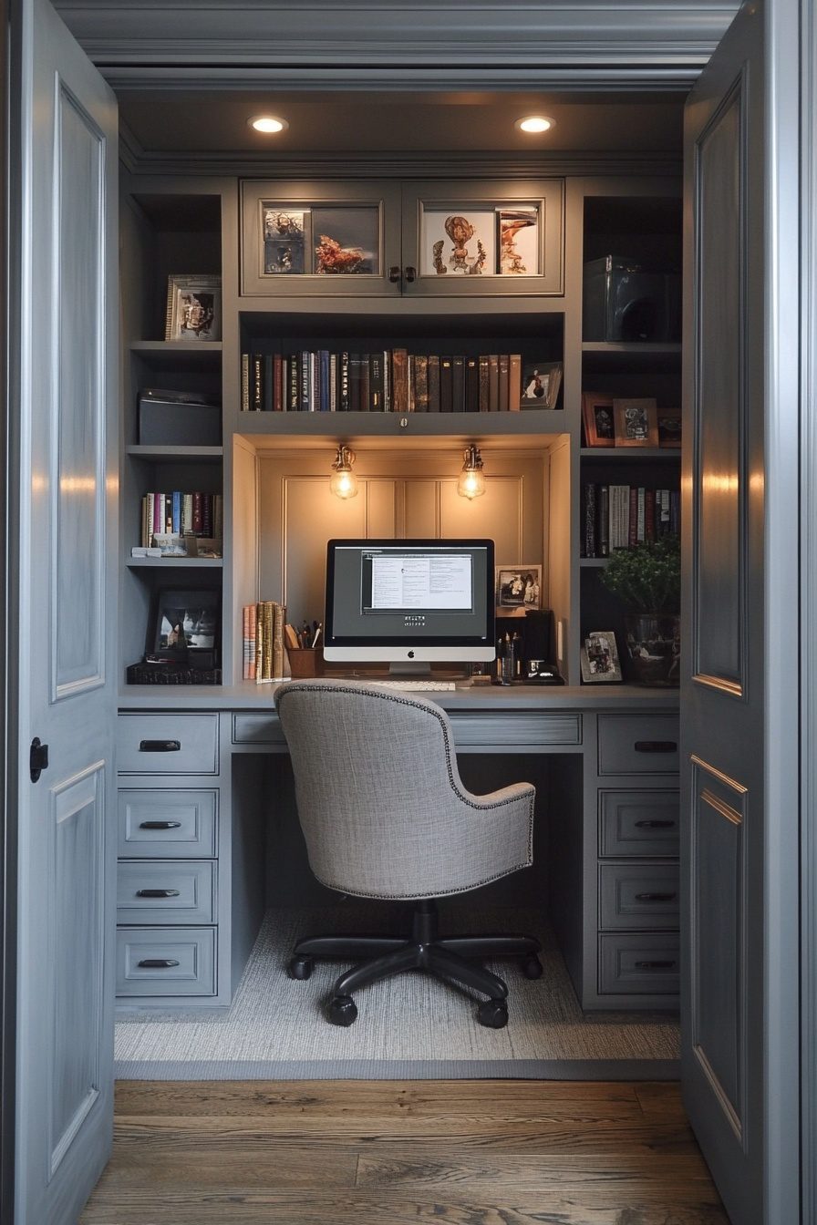 Image showcasing 29 Tiny Apartment Home Office Ideas For A Functional Work-from-Home ...