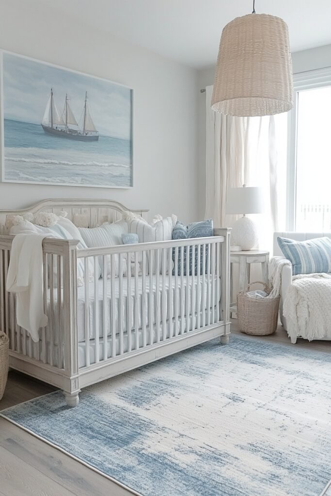 Coastal-Inspired Neutral Nursery