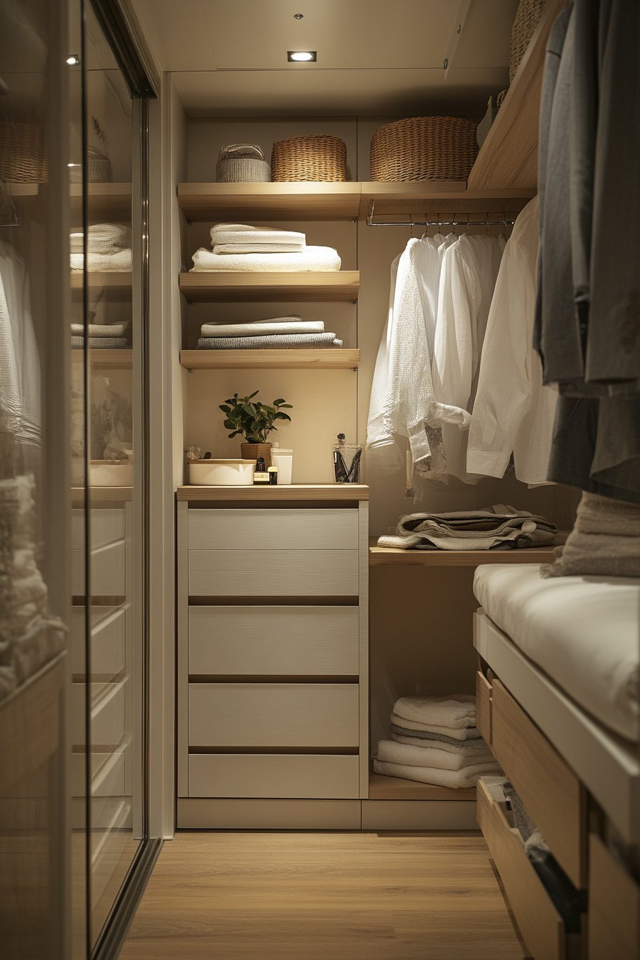 29 Tiny Apartment Closet Ideas To Keep Your Space Organized And Stylish ... - Compact Closet Storage For Living Rooms