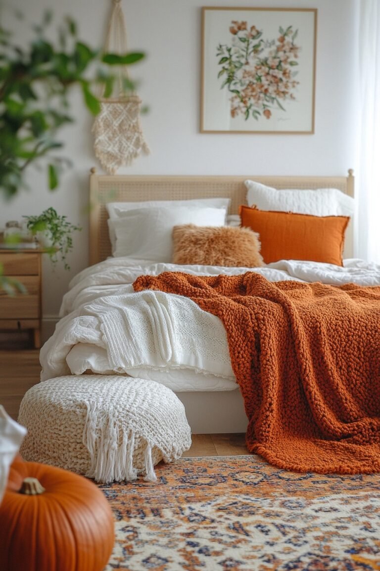 29 Orange Boho Bedroom Ideas For Creating A Playful And Vibrant Space