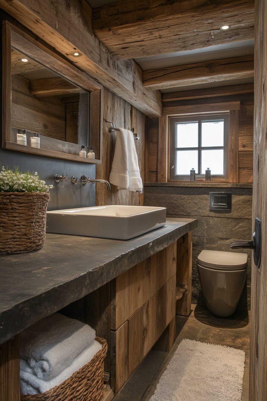 Image showcasing 29 Small Cabin Bathroom Ideas For Designing A Functional Yet Beautiful ...