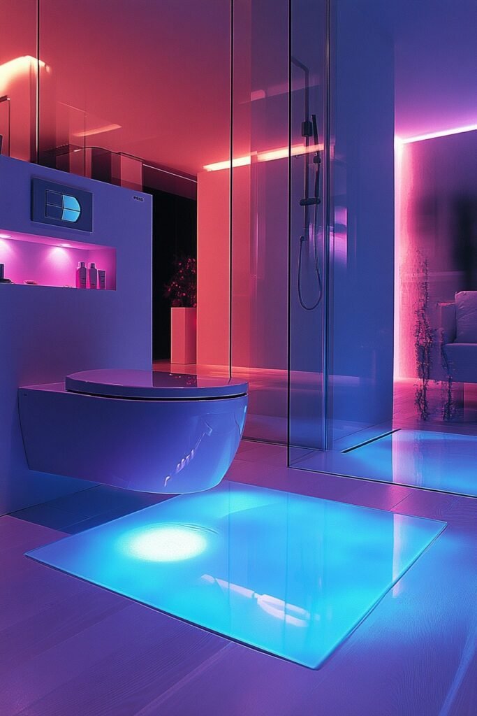 Futuristic Design Loft Bathroom