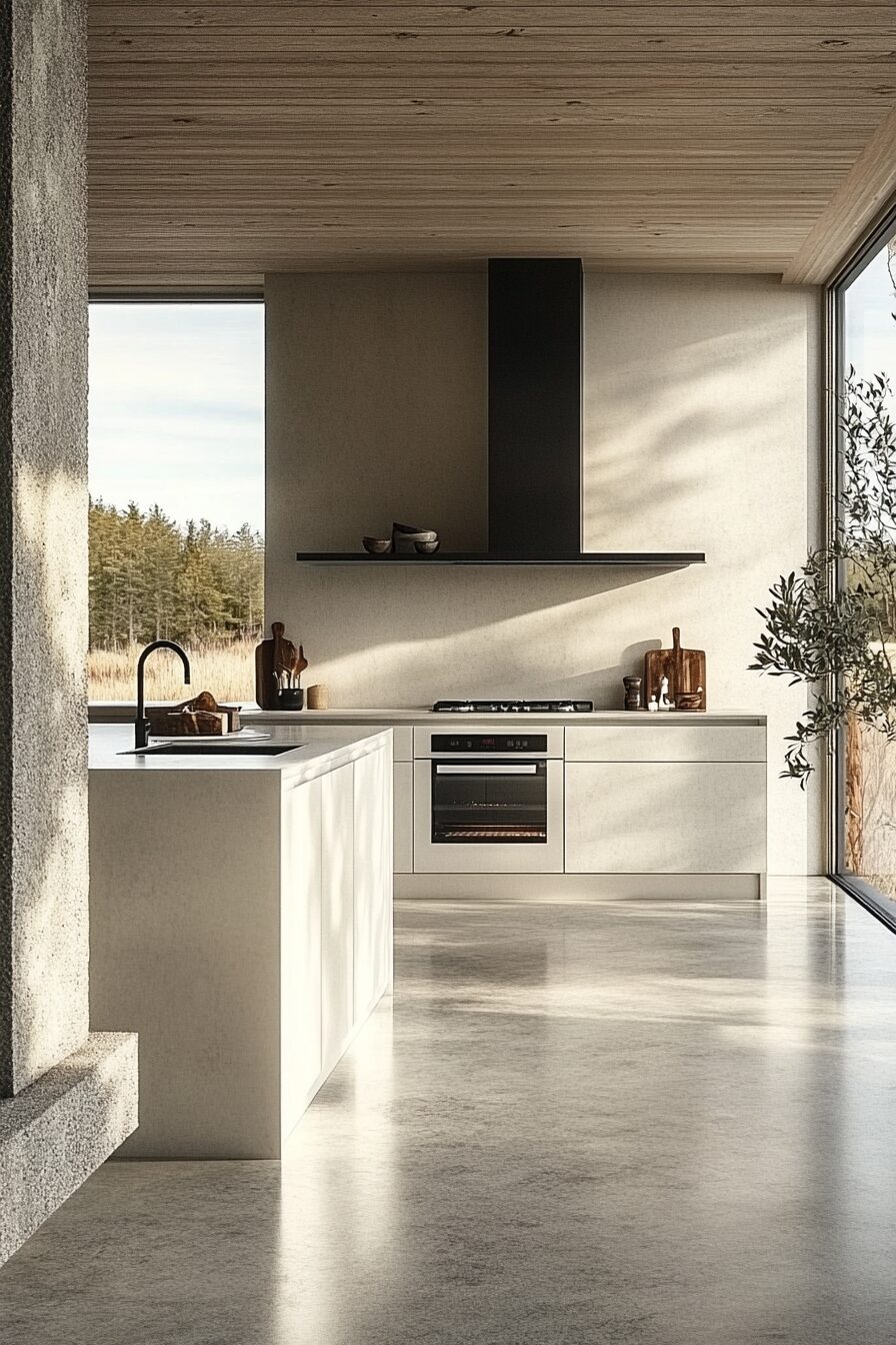 Beautiful view of Nordic Minimalist Kitchen Design