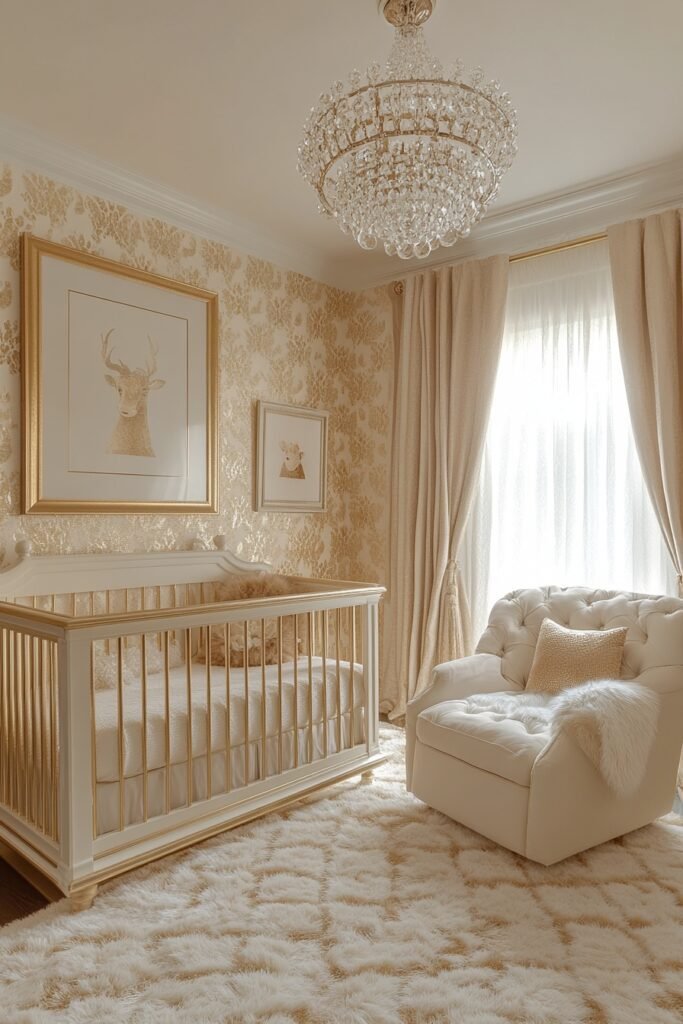 Glamorous Nursery with Gold Accents