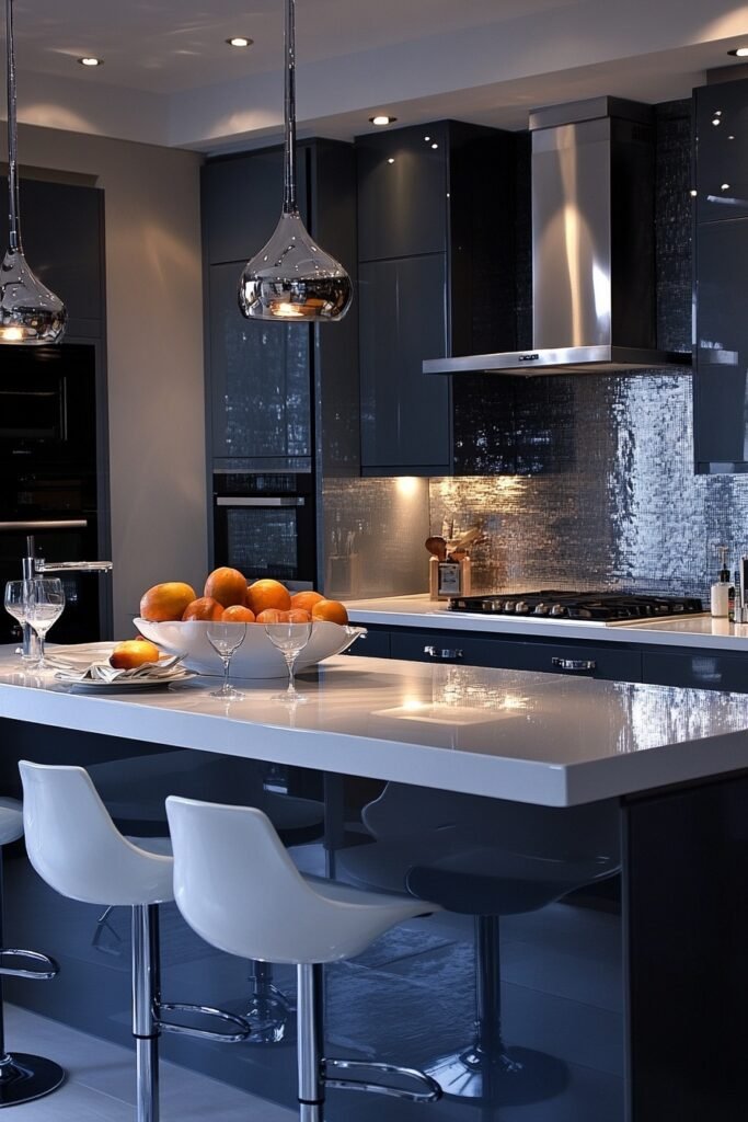 High-Gloss Cabinetry for Modern Kitchens