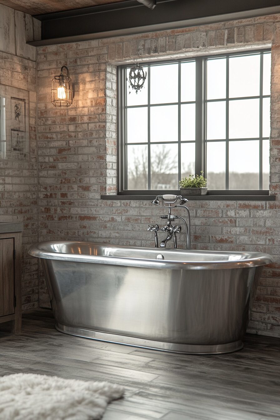 Stunning Exposed Brick And Metal Loft Home image