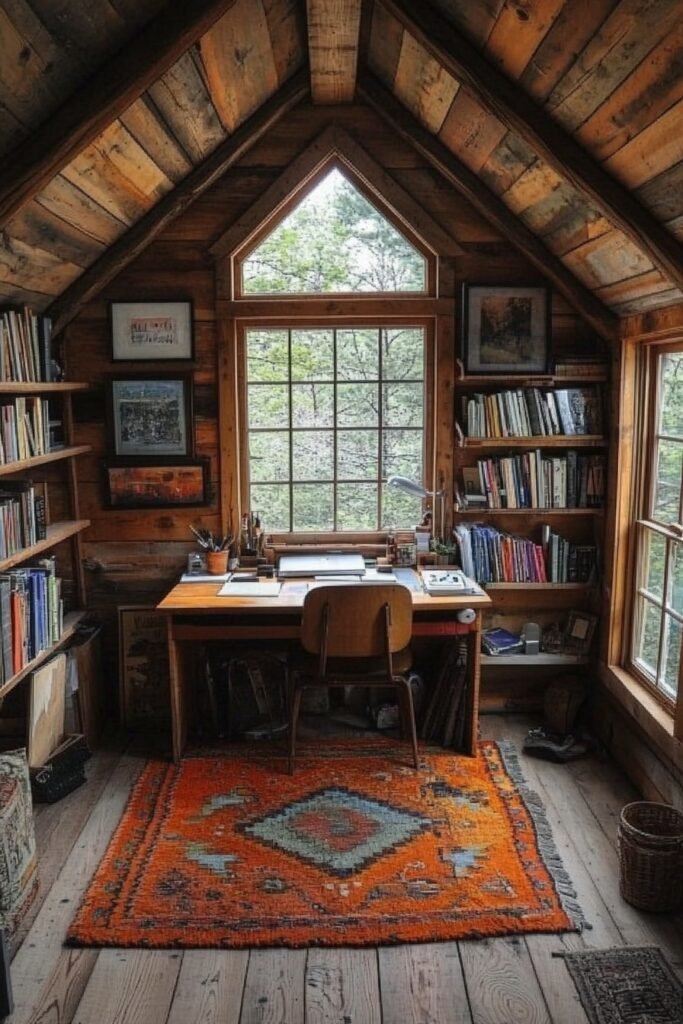 Inspiring Cabin Workspace