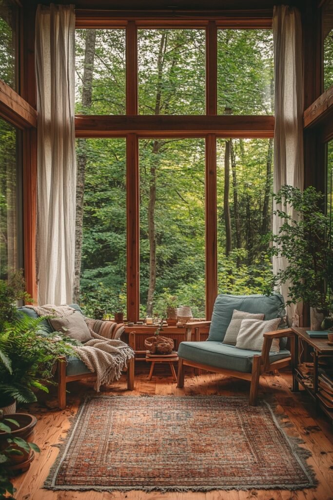 Light-Filled Cabin Sunroom