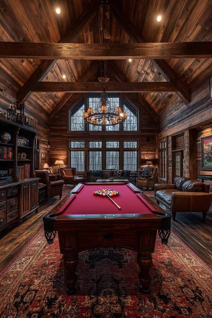 Lively Cabin Game Room