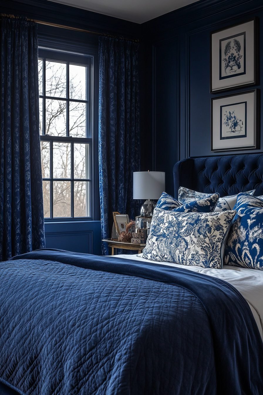 29 Navy Blue Boho Bedroom Ideas For Creating A Peaceful And Inviting Atmosphere - Learn California