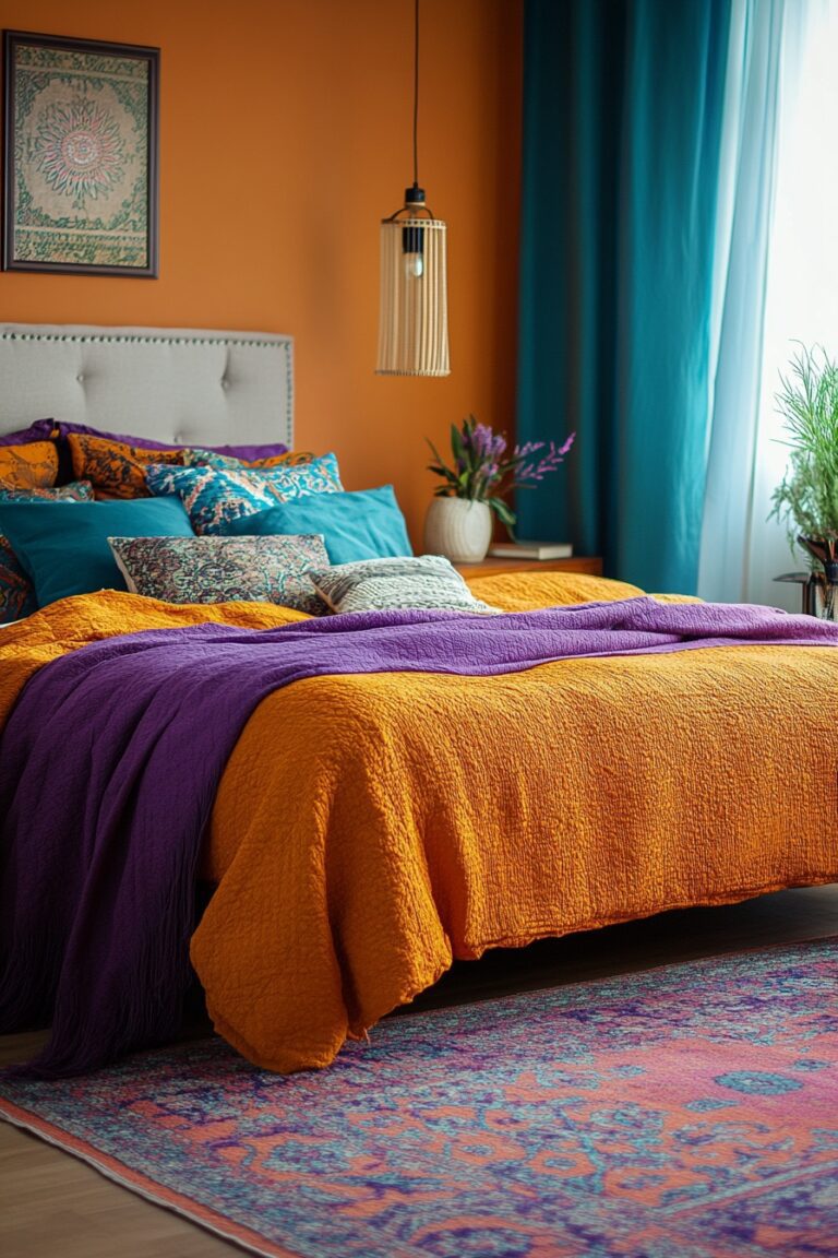 29 Orange Boho Bedroom Ideas For Creating A Playful And Vibrant Space ...