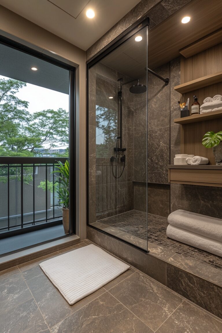 A closer look at Small Luxury Apartment Minimalist Bathroom Decor
