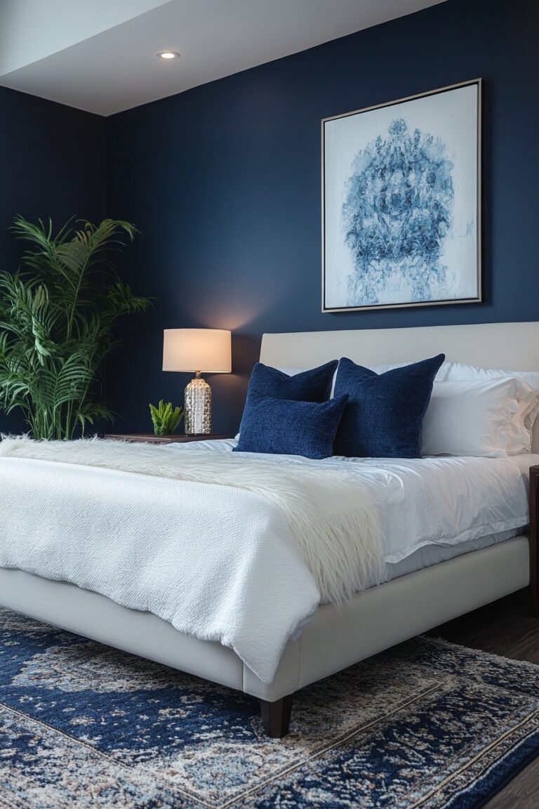29 Navy Blue Boho Bedroom Ideas For Creating A Peaceful And Inviting ...