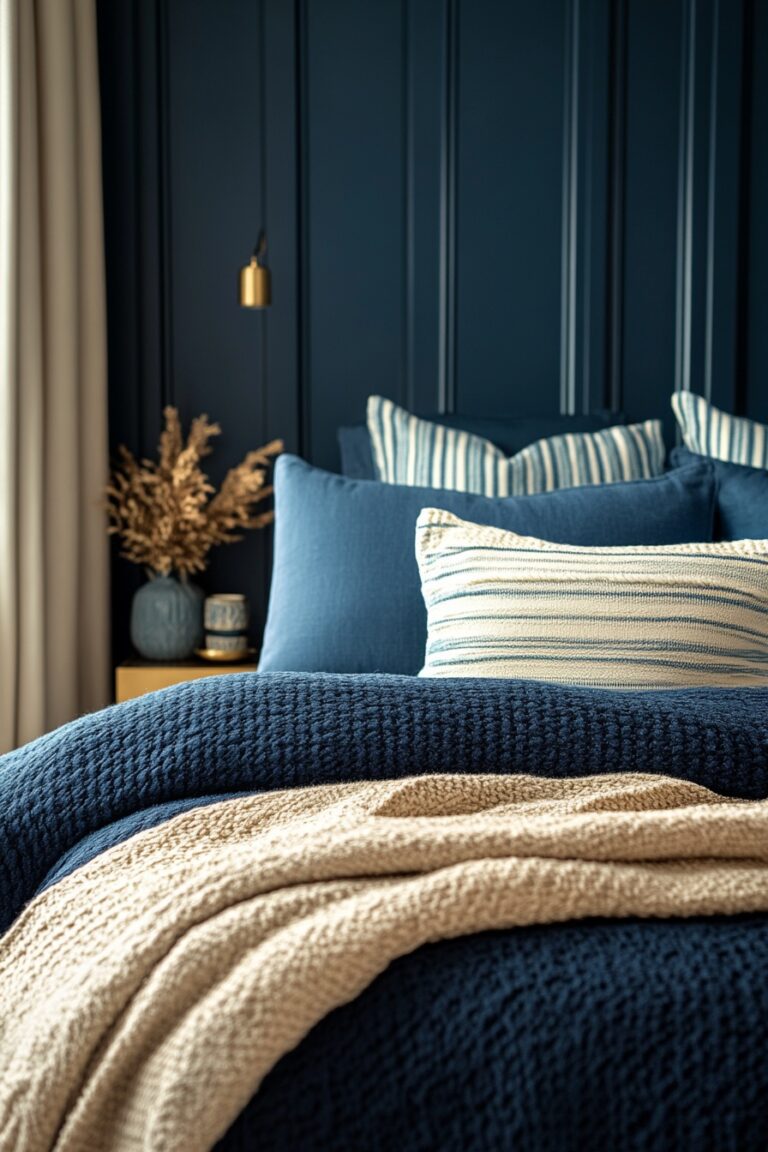 29 Navy Blue Boho Bedroom Ideas For Creating A Peaceful And Inviting ...