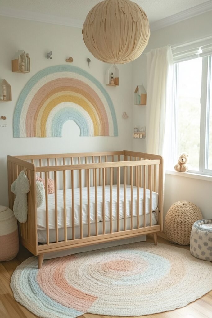 Neutral Rainbow-Inspired Nursery