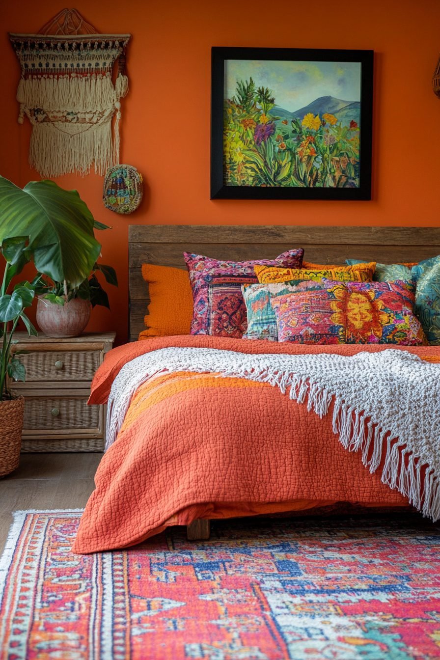 29 Orange Boho Bedroom Ideas For Creating A Playful And Vibrant Space ...
