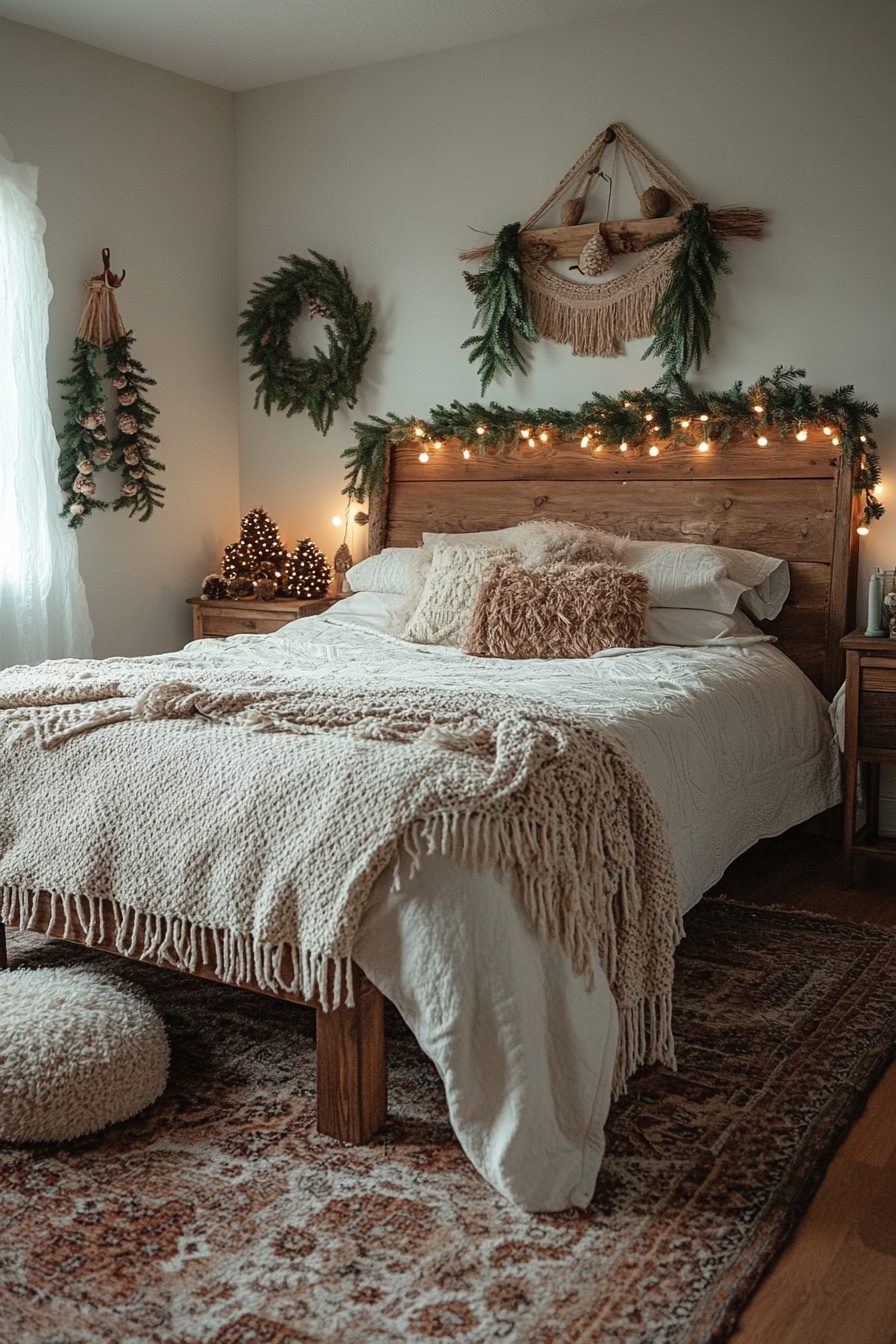 Boho Xmas Decor Bedroom Ideas | Learn California