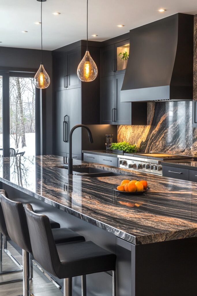 Polished Granite Counters for Kitchens