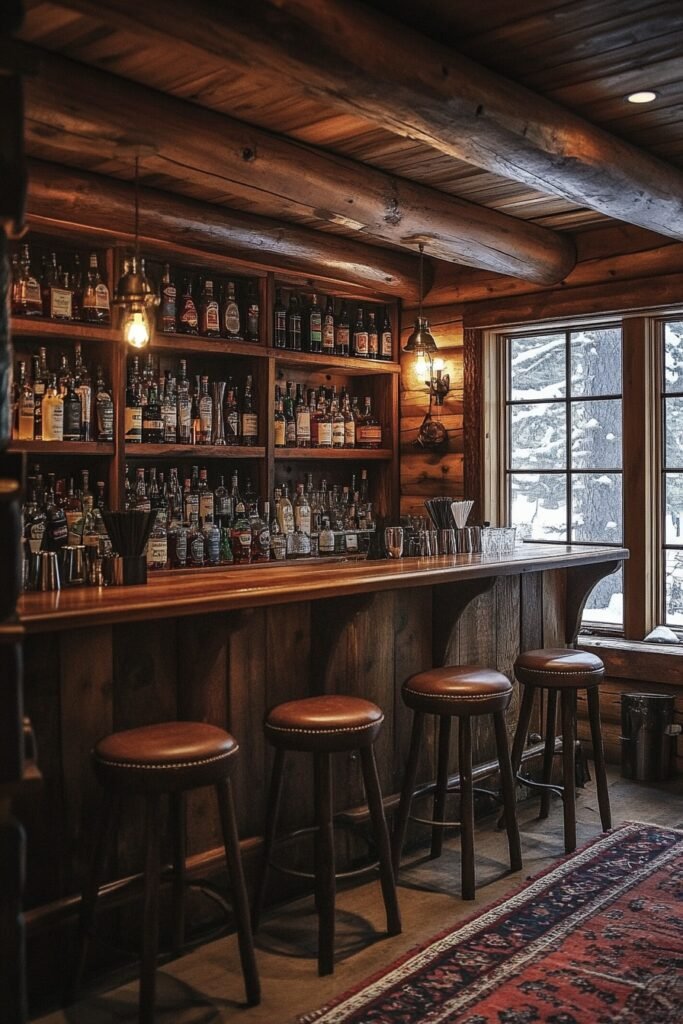 Rustic Cabin Bar