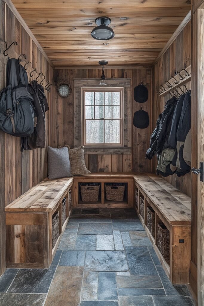 Rustic Mudroom Entry