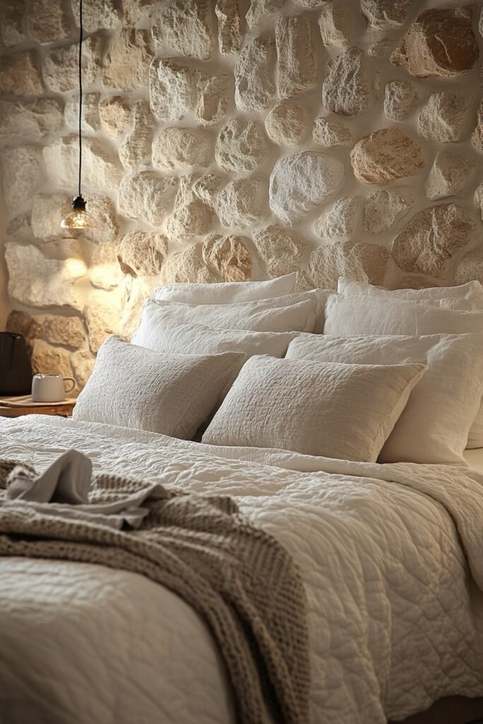 Sandstone Accents in the Bedroom