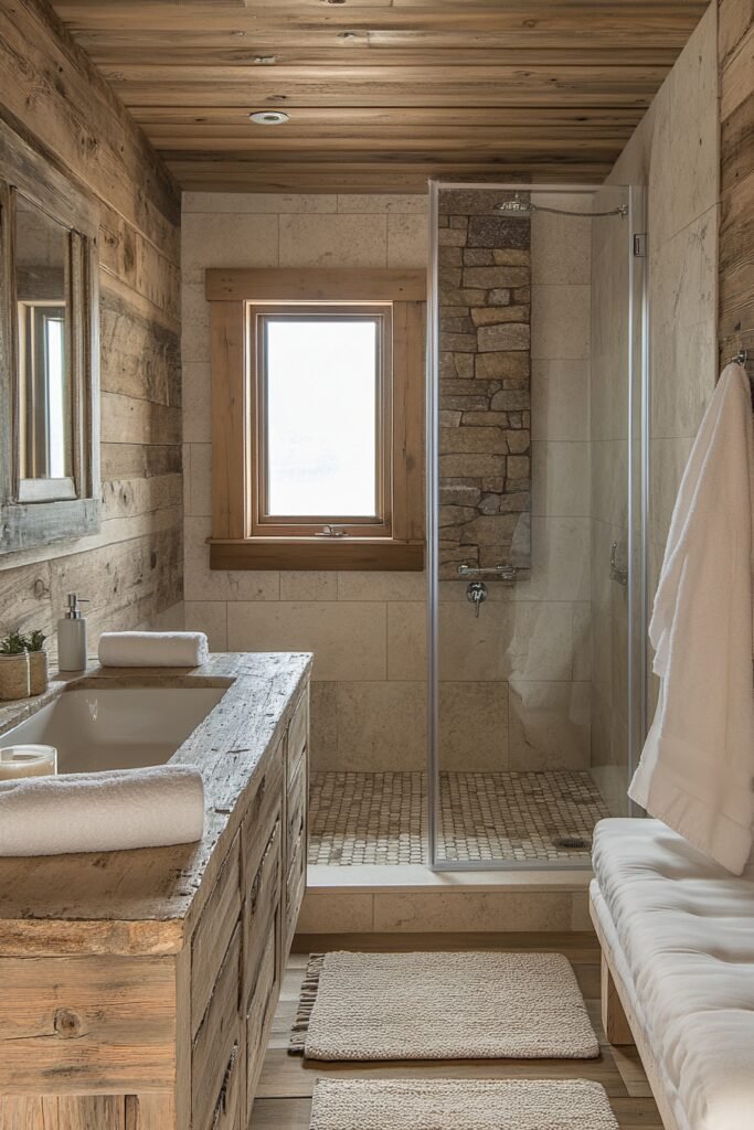 Simple Cabin Bathroom