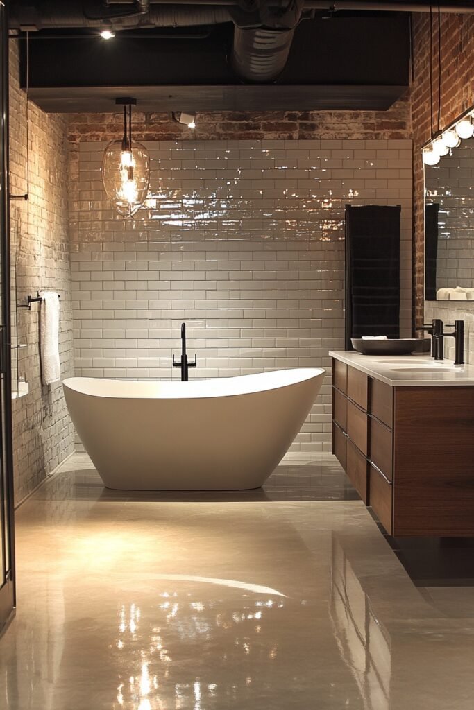 Sleek Urban Loft Bathroom