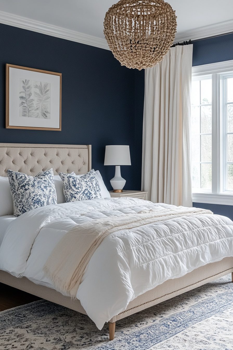 29 Navy Blue Boho Bedroom Ideas For Creating A Peaceful And Inviting ...