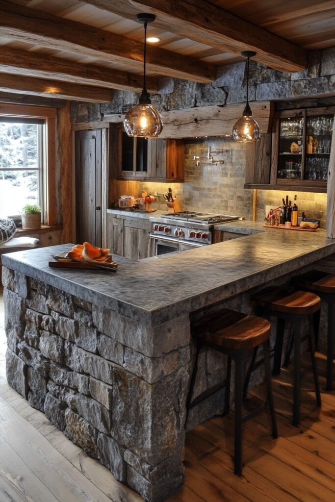 Stone Countertops for Rustic Kitchens