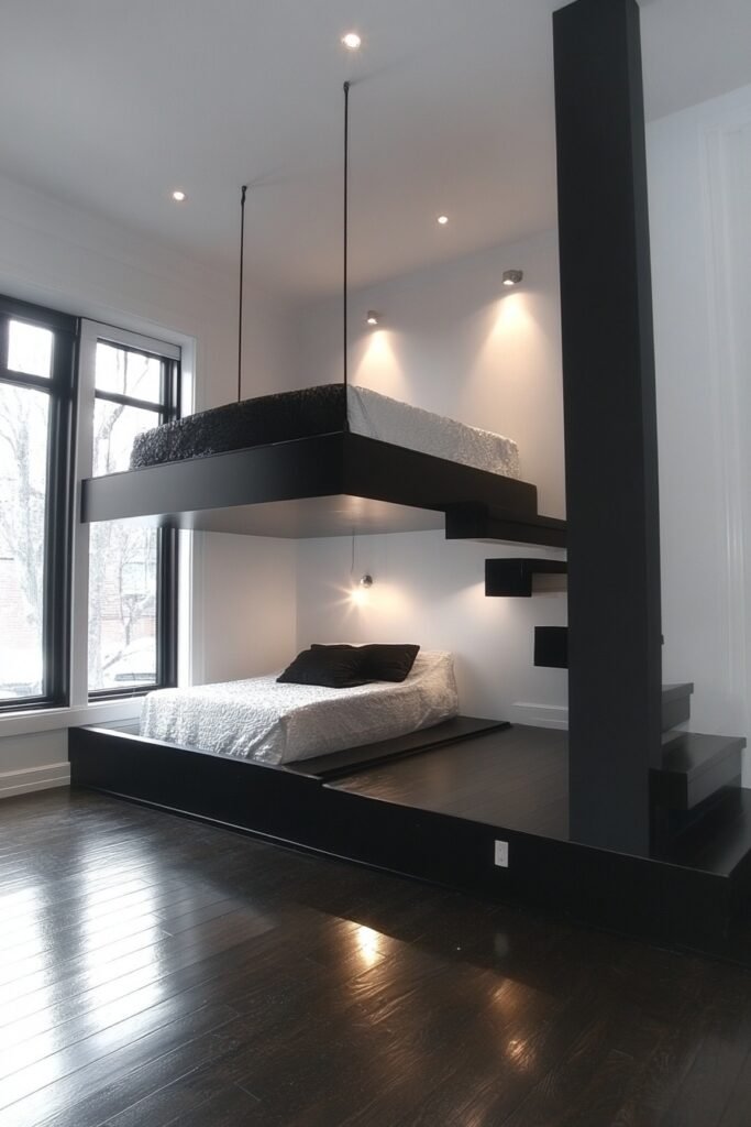 Streamlined Loft Bed Design