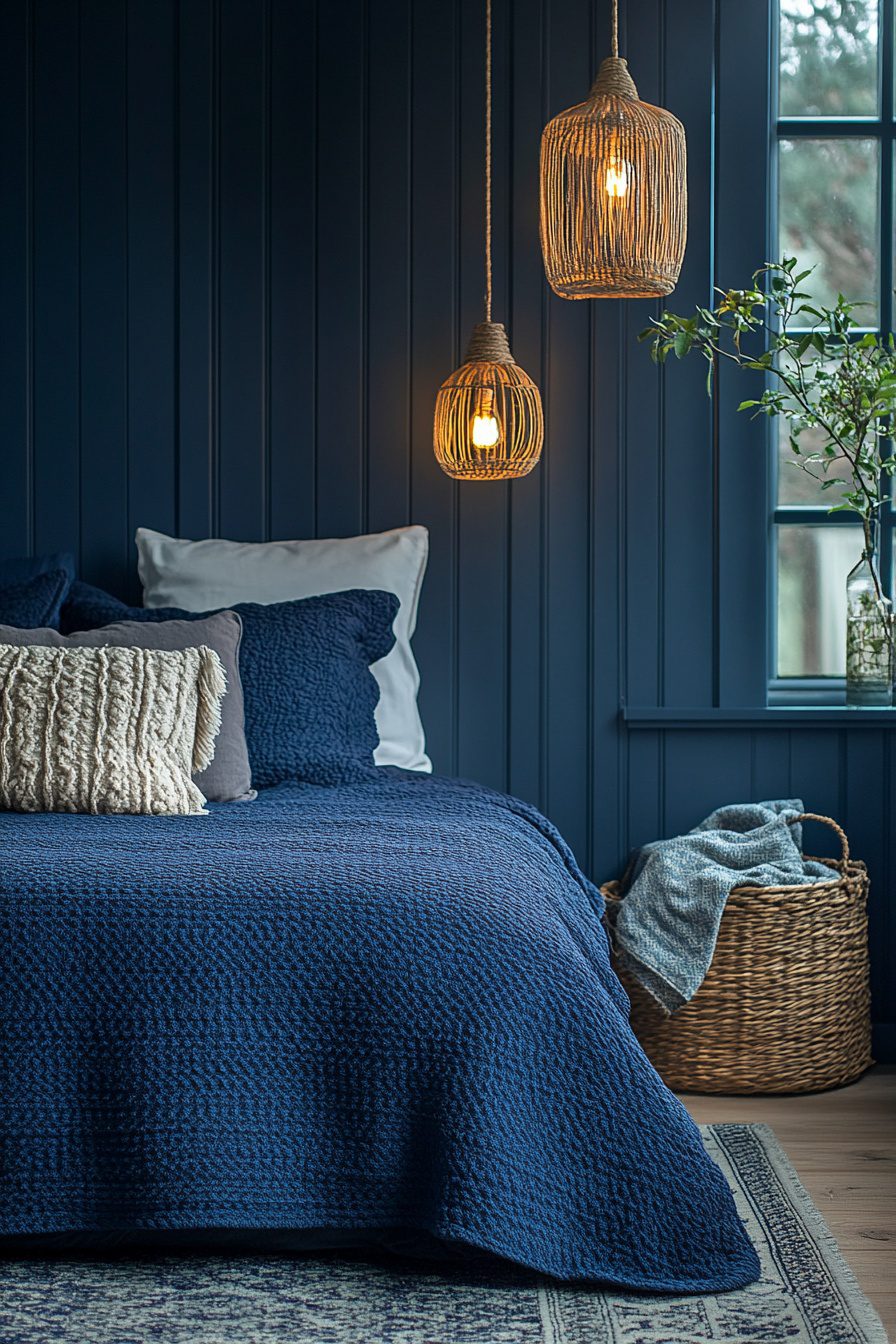 29 Navy Blue Boho Bedroom Ideas For Creating A Peaceful And Inviting ...