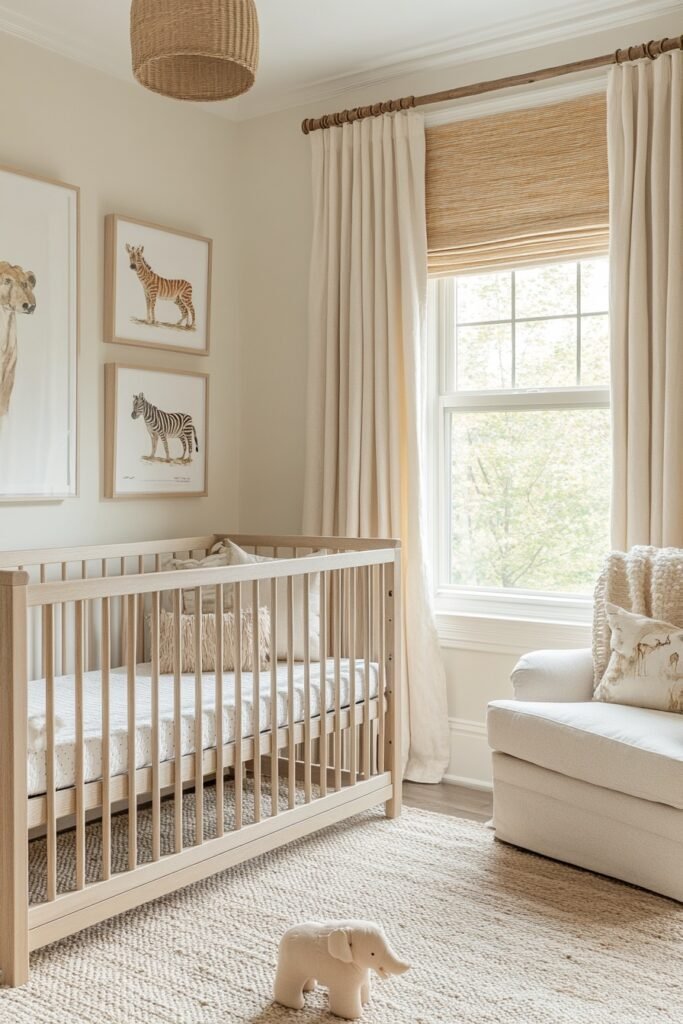 Subtle Safari-Inspired Neutral Nursery