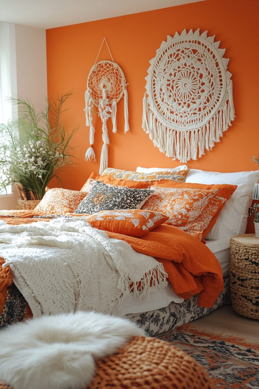 29 Orange Boho Bedroom Ideas For Creating A Playful And Vibrant Space ...