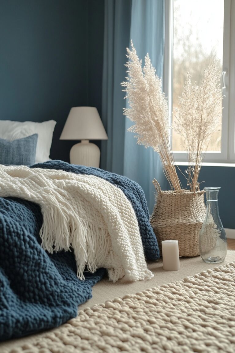 29 Navy Blue Boho Bedroom Ideas For Creating A Peaceful And Inviting ...